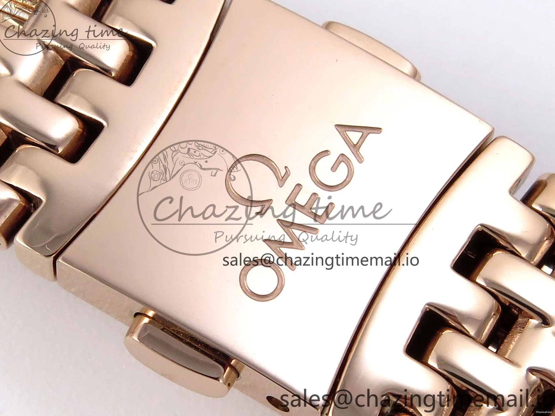 0205 De Ville Prestige Ladies RG VSF 1:1 Best Edition Brown Diamonds Dial on RG Bracelet A Sophisticated 7681